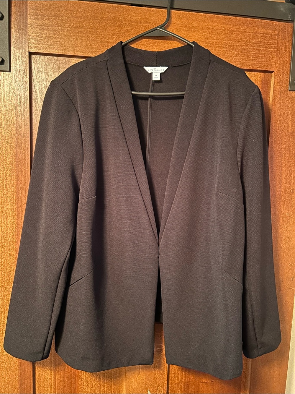 Open-Front Black Women's Blazer Jacket